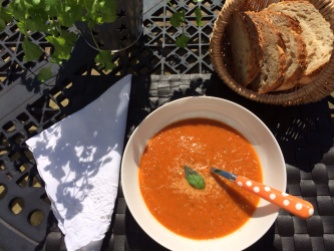 Tomato and courgette soup
