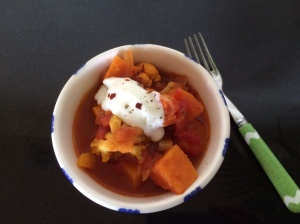 Cauliflower and sweet potato curry