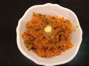 Roasted and mashed butternut squash